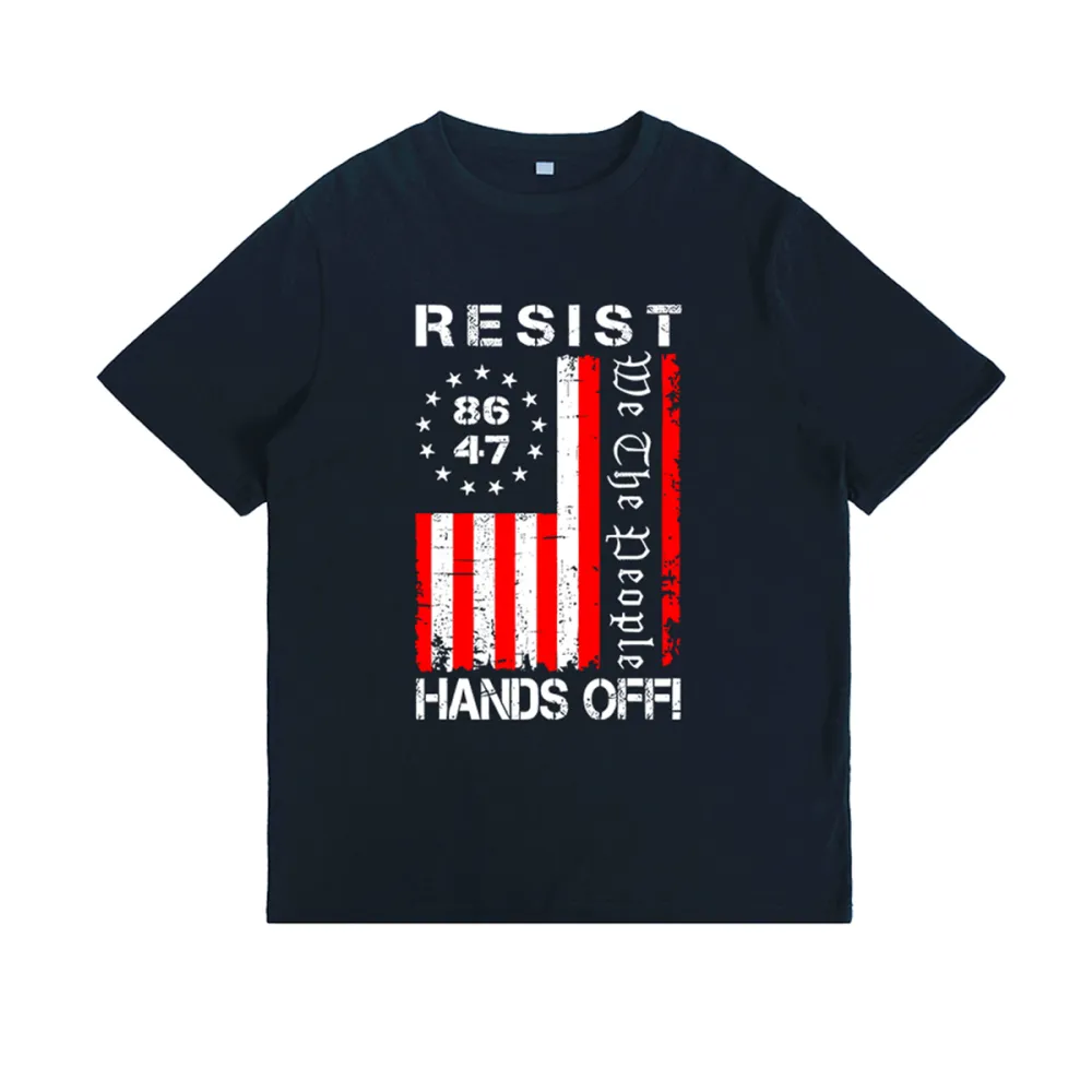 Resist Hands Off 8647 We The People American Flag Protest T-Shirt