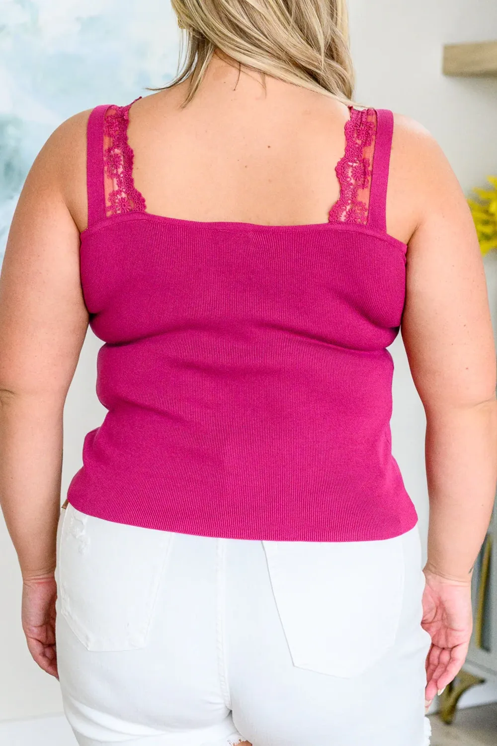 Versatile Daily Slim-Fit Magenta Tank Tops