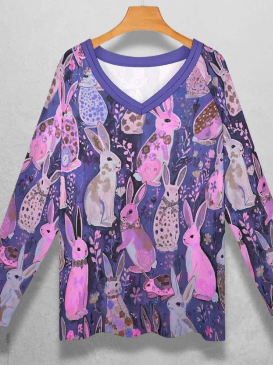 Boho Bunny Print Top