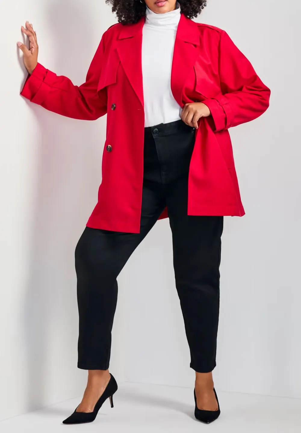 Double Breasted Waistband Jacket