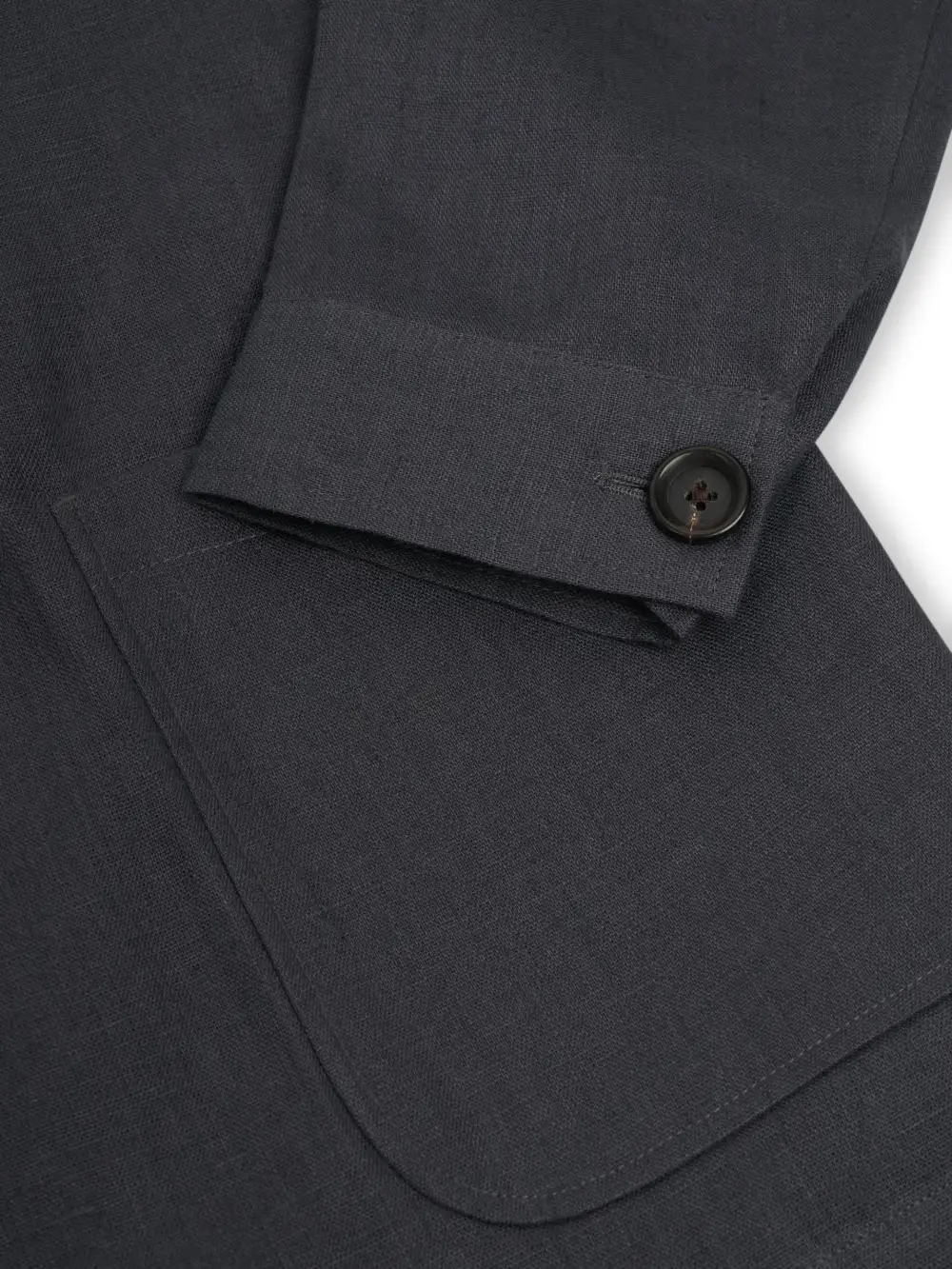 Grey Casual Style Lapel Linen Blazer