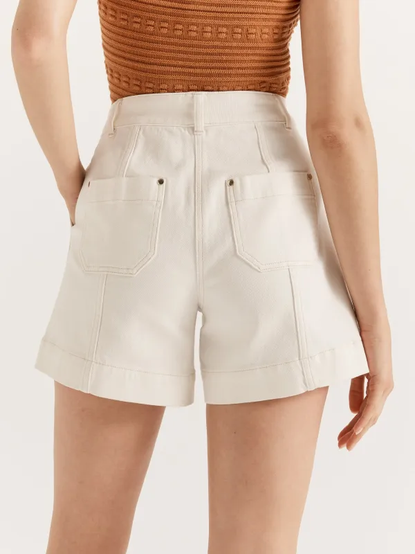 White Vintage Denim Shorts