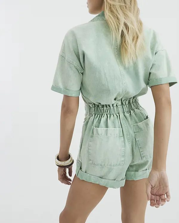 Fashion Washed Denim Women's Jumpsuits