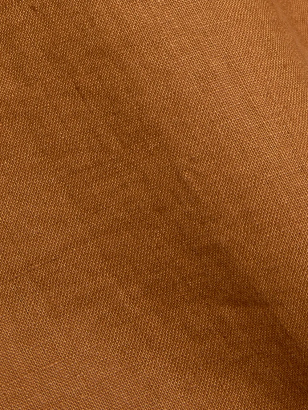 Orange Oversized Linen Short-Sleeve Shirt