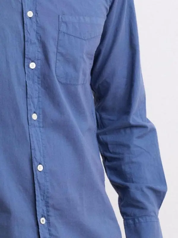 Casual Soft And Comfortable Simple Cobalt Blue Shirt