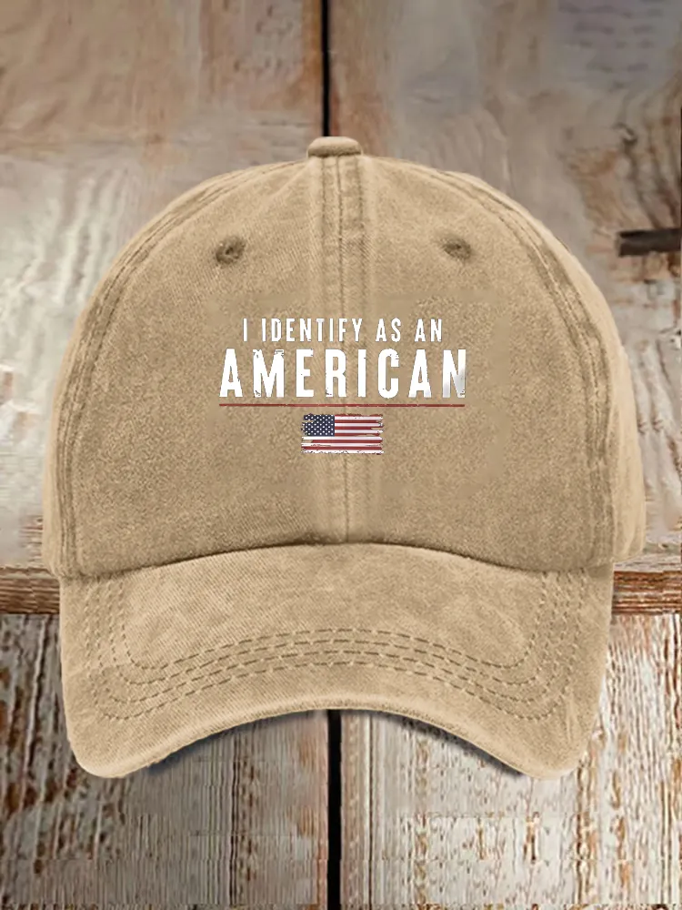 I Identify As An American Baseball Caps