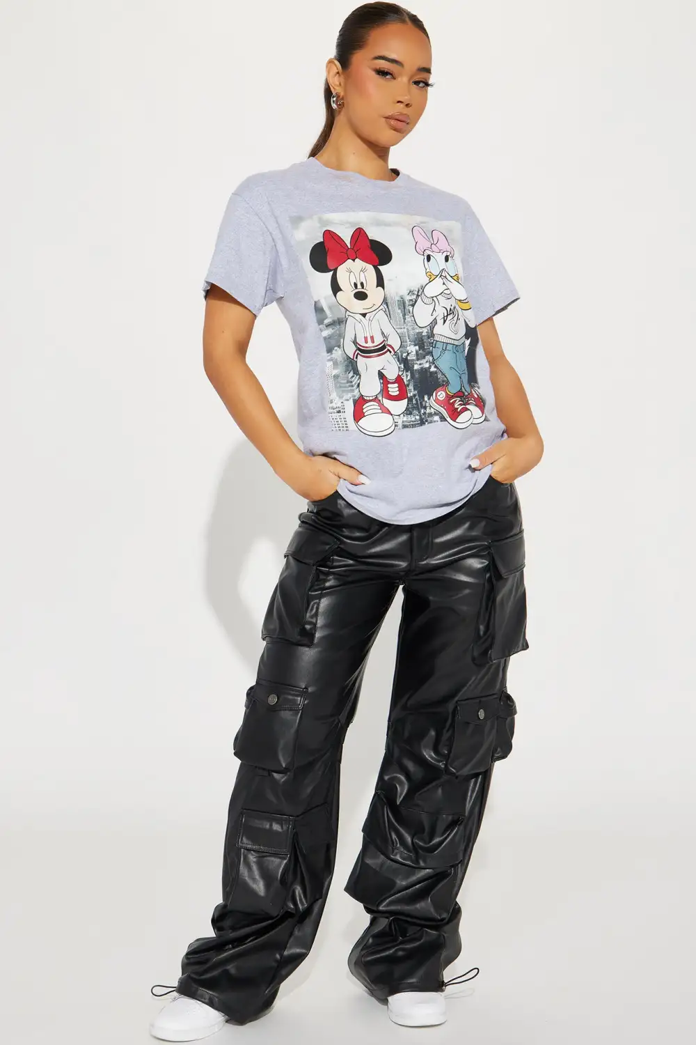Minnie & Daisy Graphic Tshirt - Heather Grey