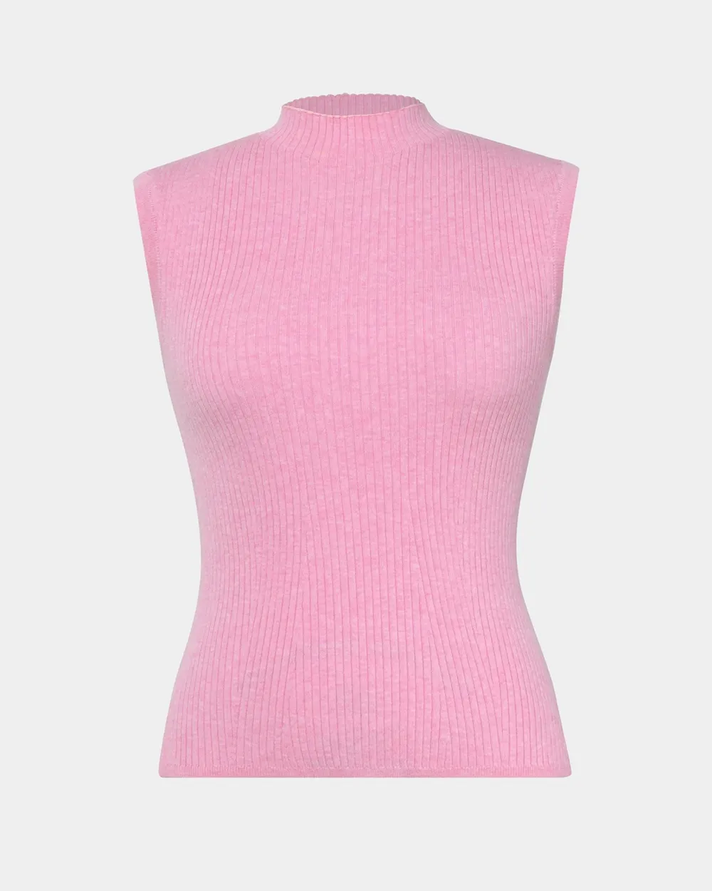 Ribbed Knit Texture Mock Neck Knit