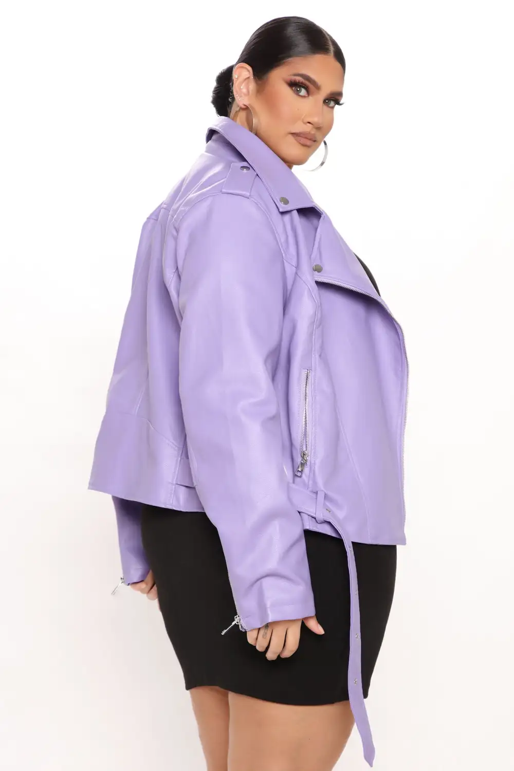 Araxie Vegan Leather Jacket - Lavender