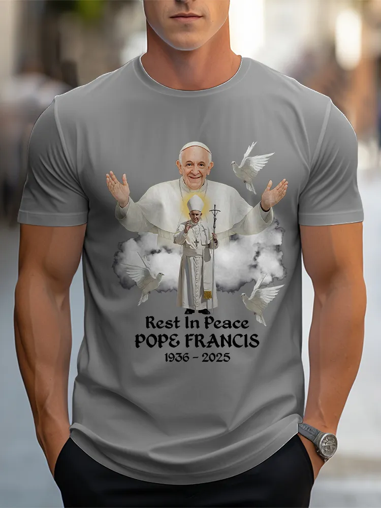 Men'S Rest In Peace 1936-2025 Short Sleeve Round Neck Pure Cotton T-Shirt