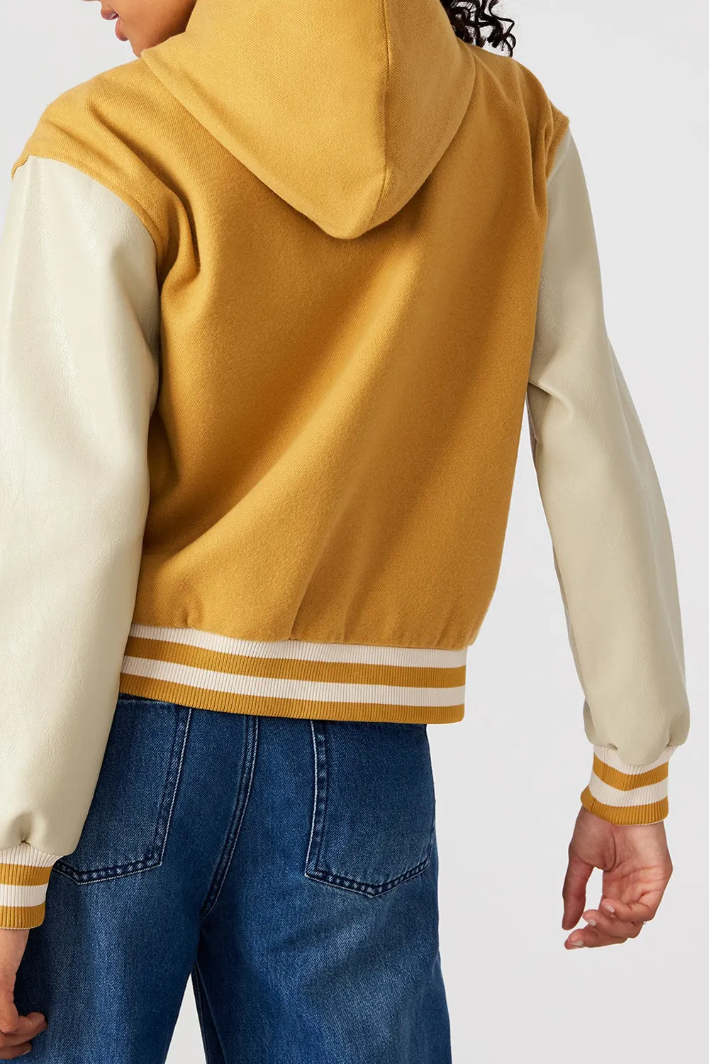 HOODED JACKET MUSTARD