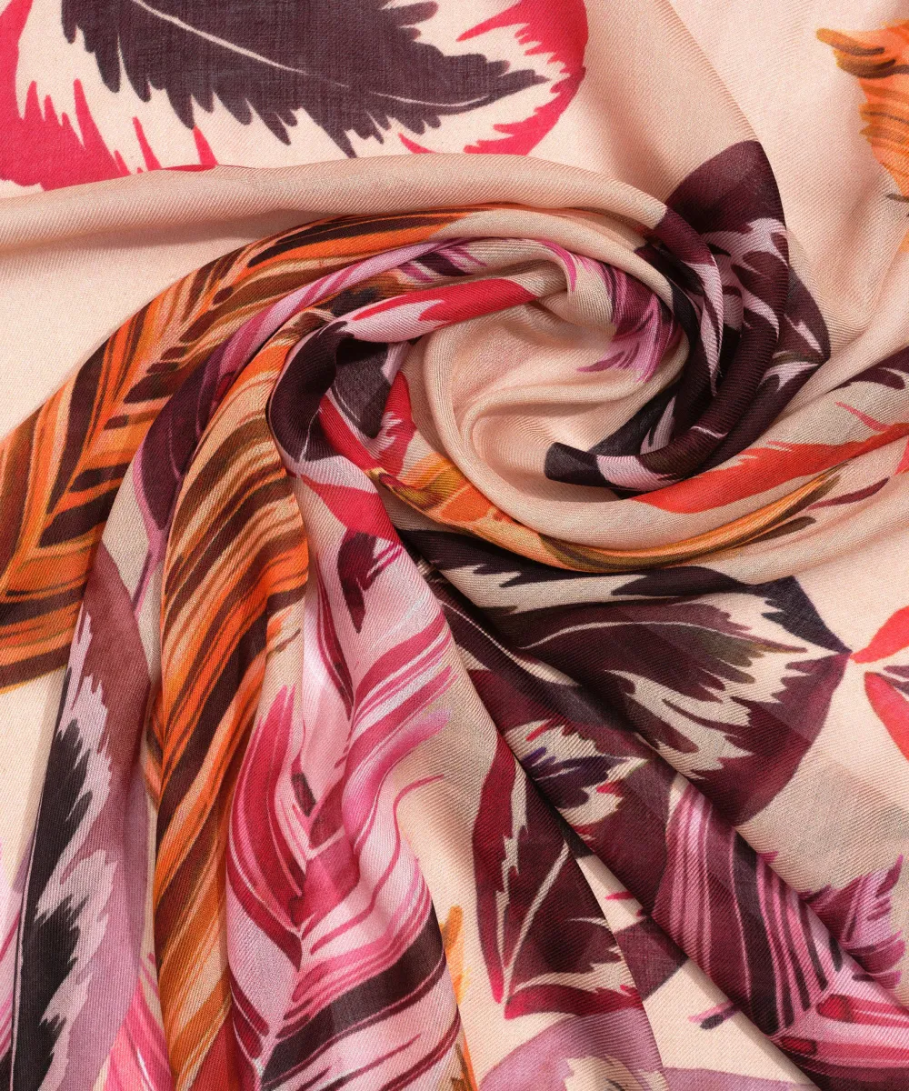 Casual Style Falling Leaves Wrap