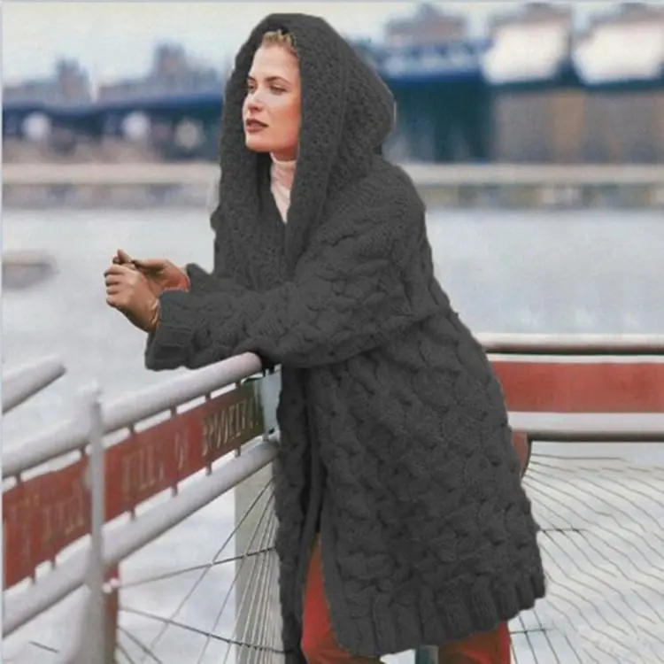 (Warehouse Clearance)Winter keep warm plain sweater cardigan