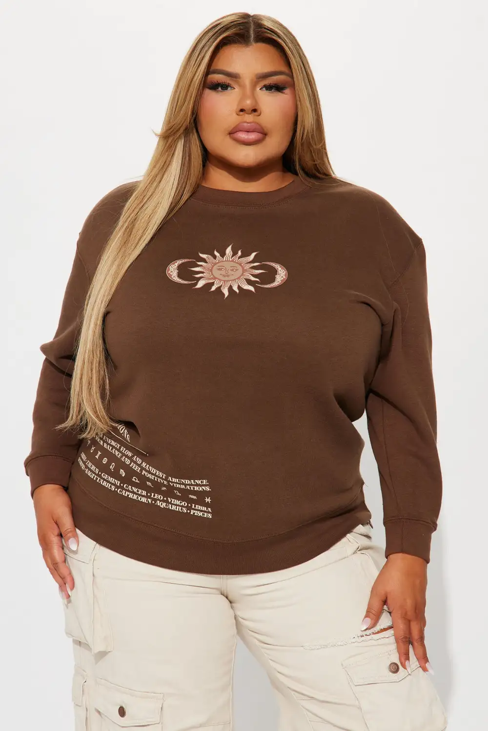 Feel Your Energy Sweatshirt - Brown