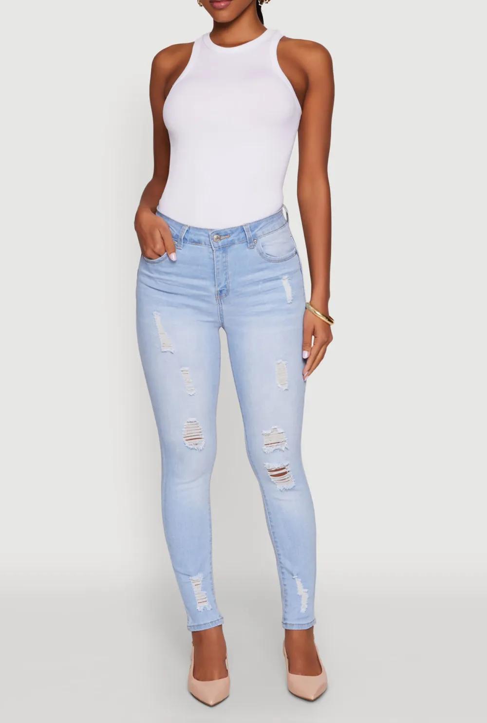 Ripped Cat Whisker Jeans