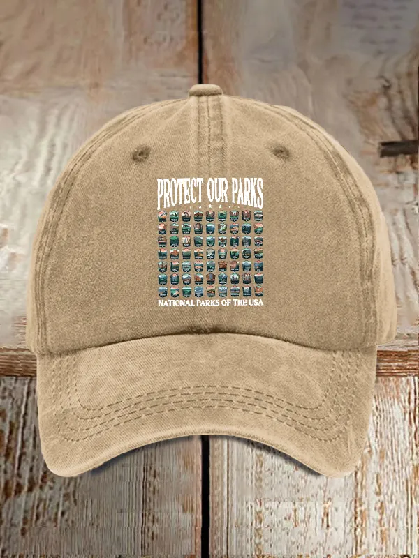 Protect Our Parks Badges Comfort Colors Baseball Caps