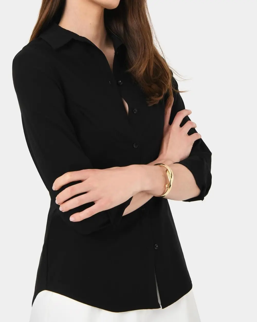 Fitted Style Collared Shirt