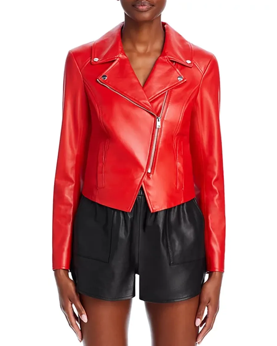 Faux Leather Moto Long Sleeves Jacket