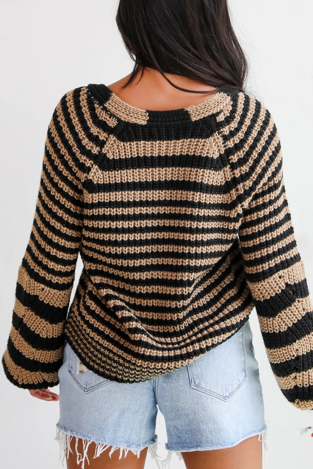 Snuggly Weather Striped Sweater Cardigan
