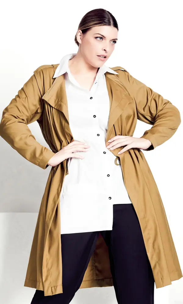 Evans  Brown Longline Jacket