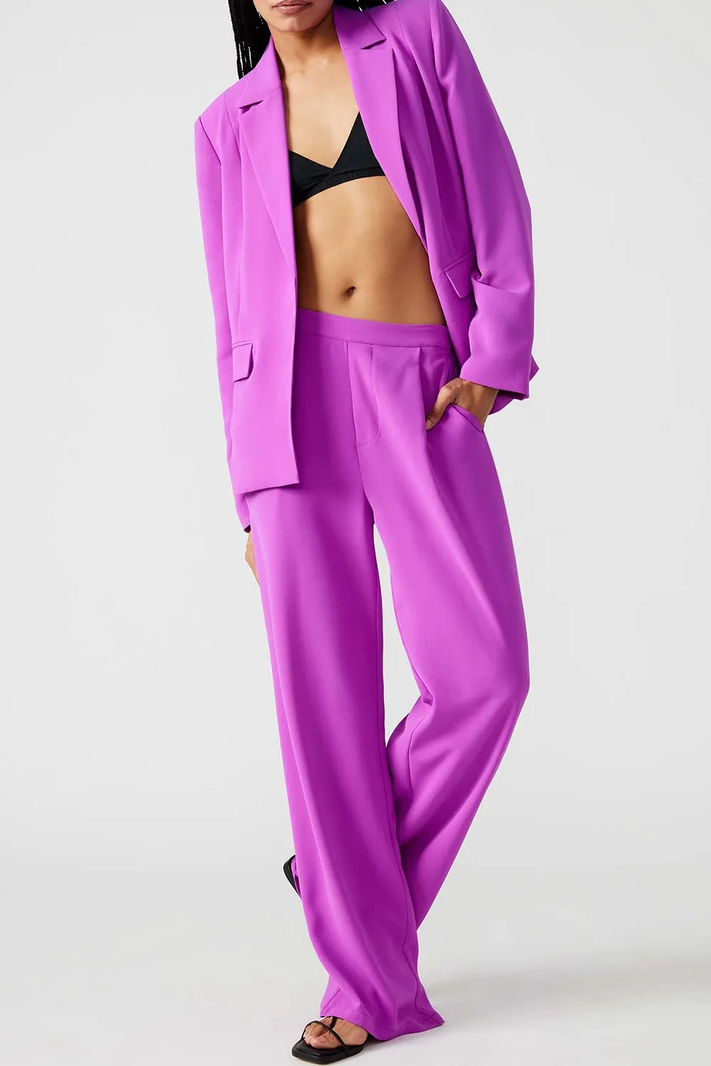 LONG SLEEVE BLAZER RED