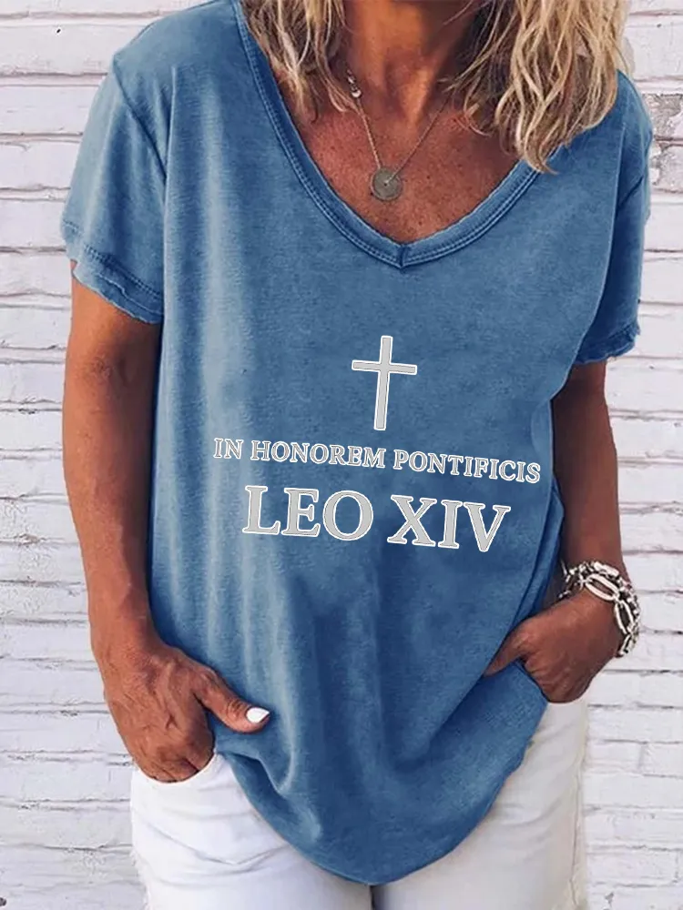 Women'S In Honorbm Pontipicis Leo Xiv Round-Neck Short-Sleeved T-Shirt