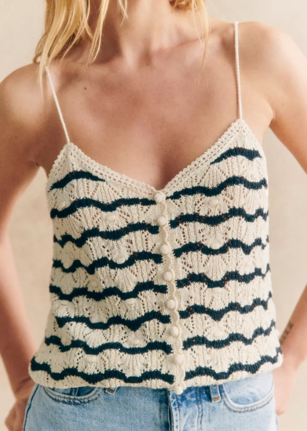 Crochet Finish On Neckline Top