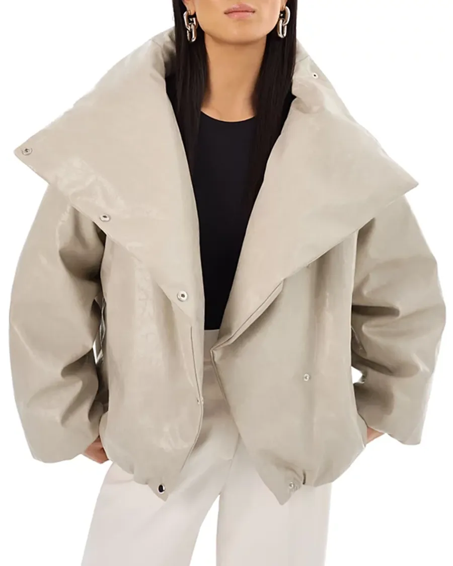 Asymmetric Faux Leather Jacket