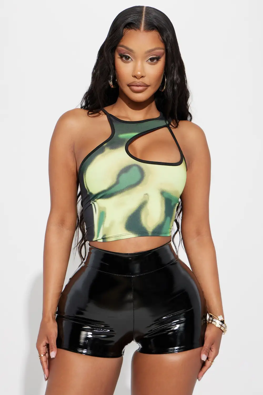 Can't Resist Body Heat Top - Black/combo