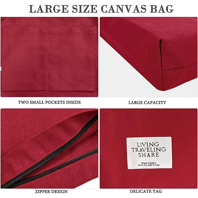 Canvas Tote Bag For Women Retro Large Size Canvas Shoulder Bag Hobo Crossbody Handbag Casual Tote For Shopping And Travel