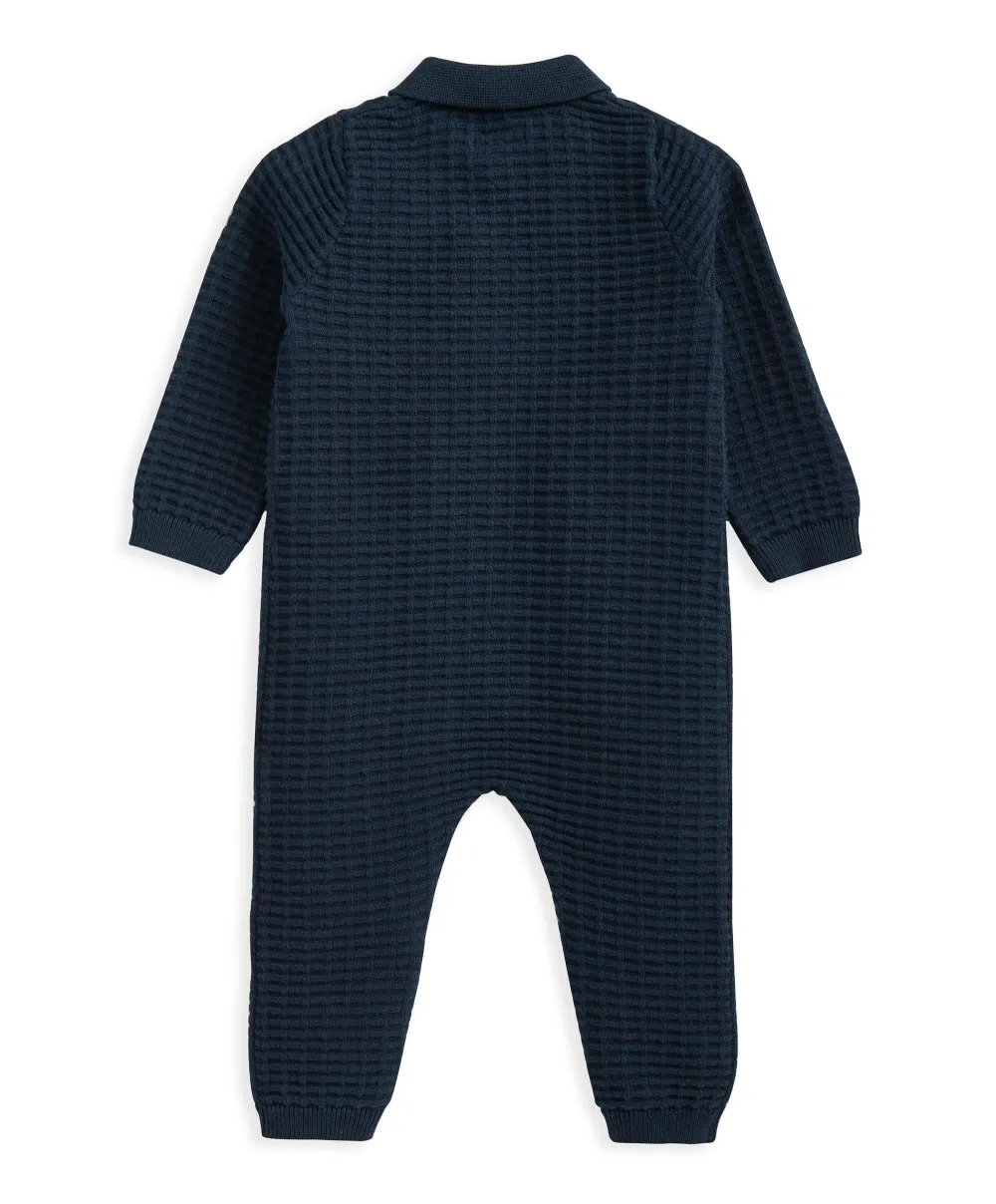 Knitted Romper - Navy