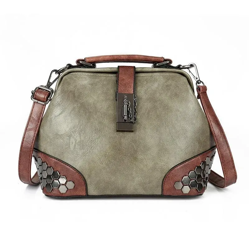 Ladies vintage leather shoulder bag