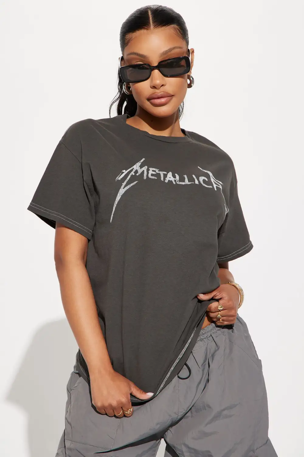 Metallica Front And Back Graphic Tee - Charcoal
