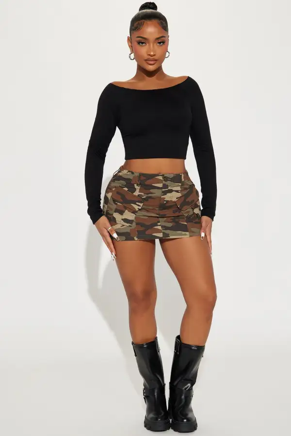 Nothin' On Me Double Lined Top - Black