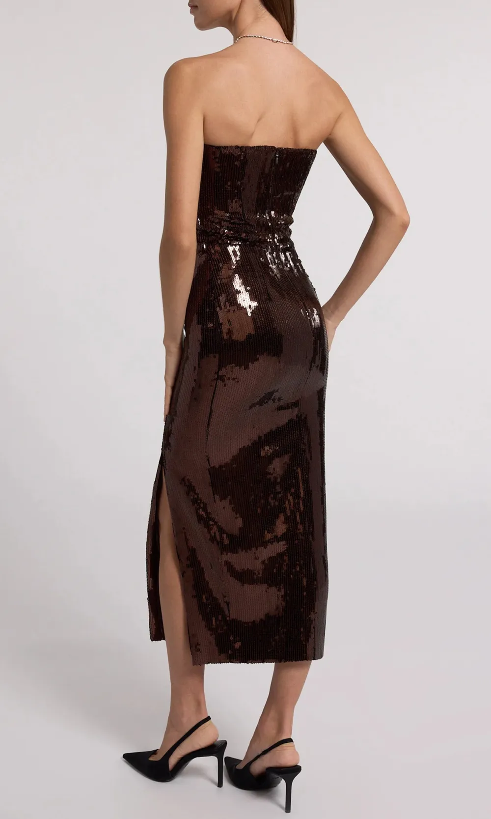 Side Slit Sequin Dress