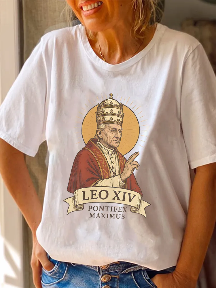 Women'S Pope Leo Xiv  Made In America Round-Neck Short-Sleeved T-Shirt