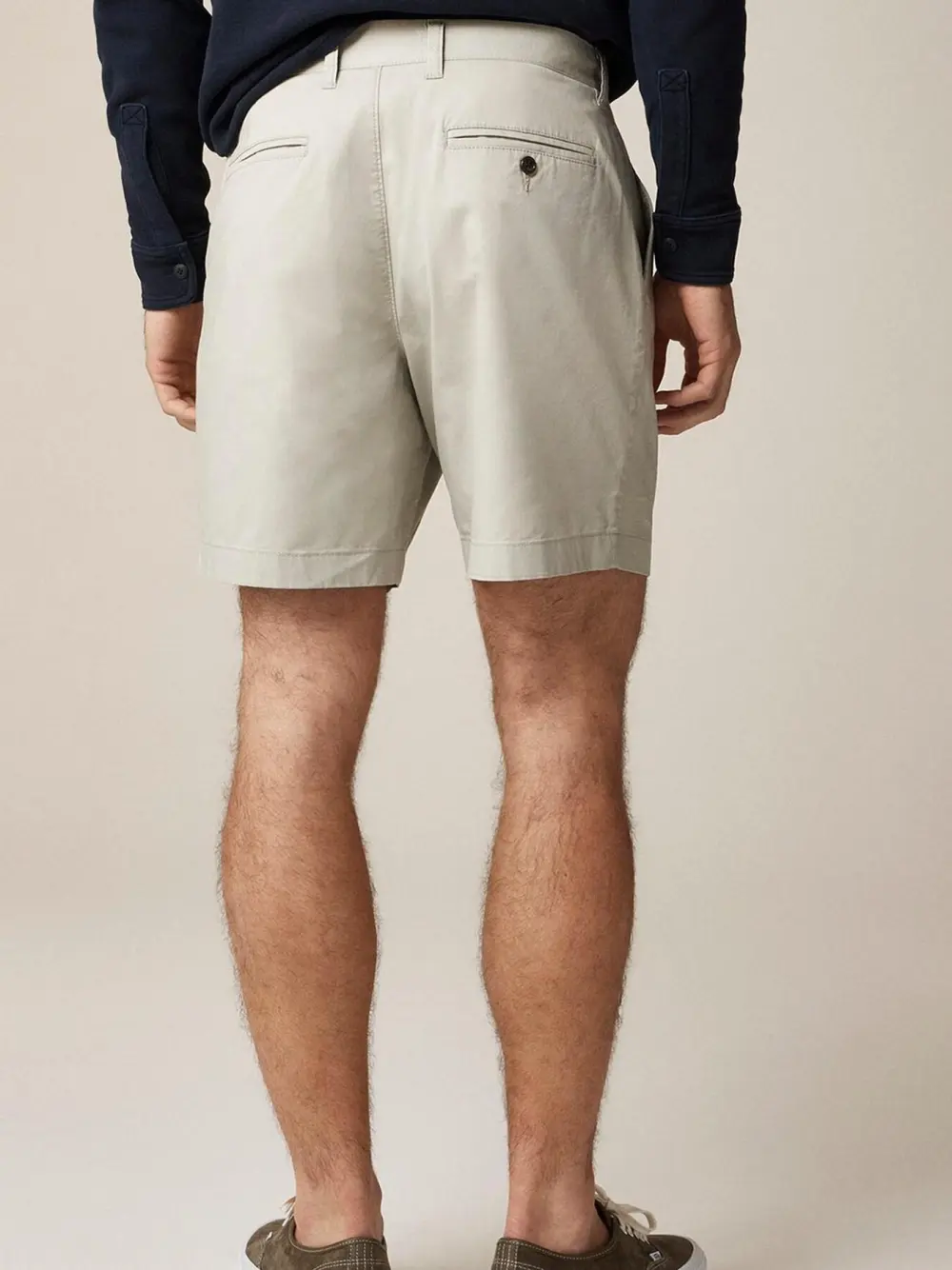 Khaki Cotton Twill Shorts