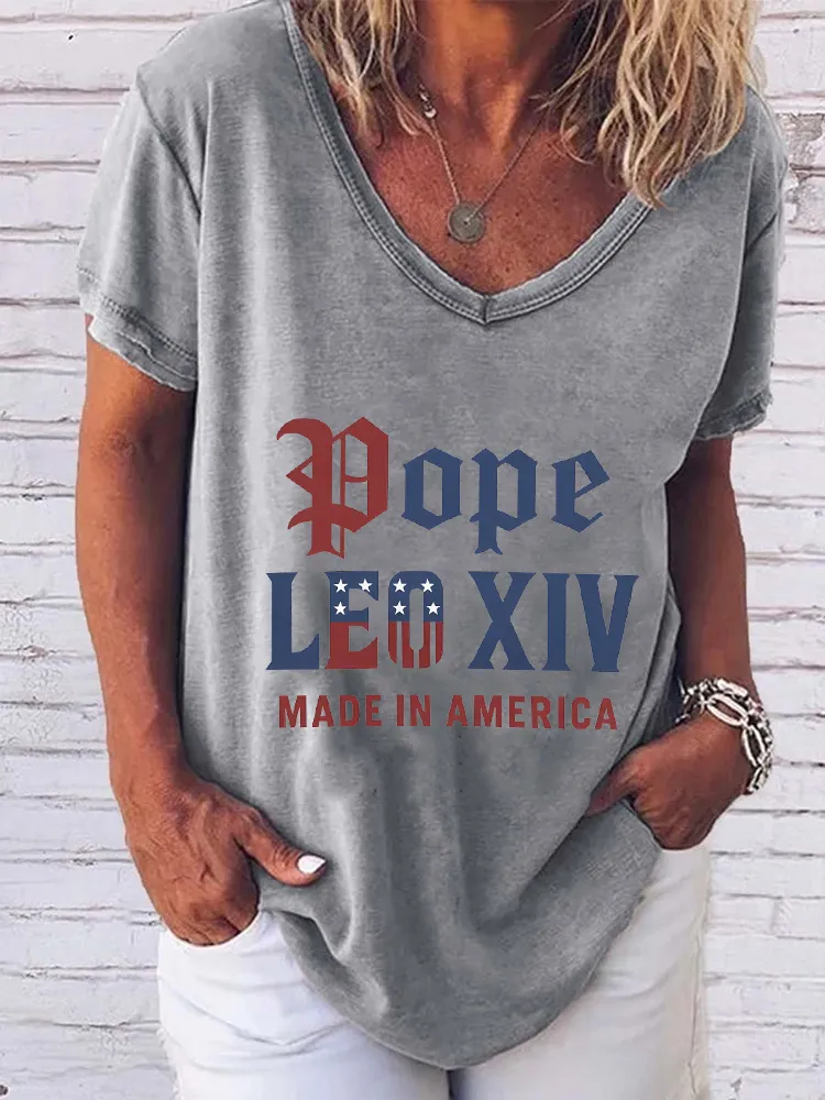 Women'S Pope Leo Xiv  Made In America Round-Neck Short-Sleeved T-Shirt