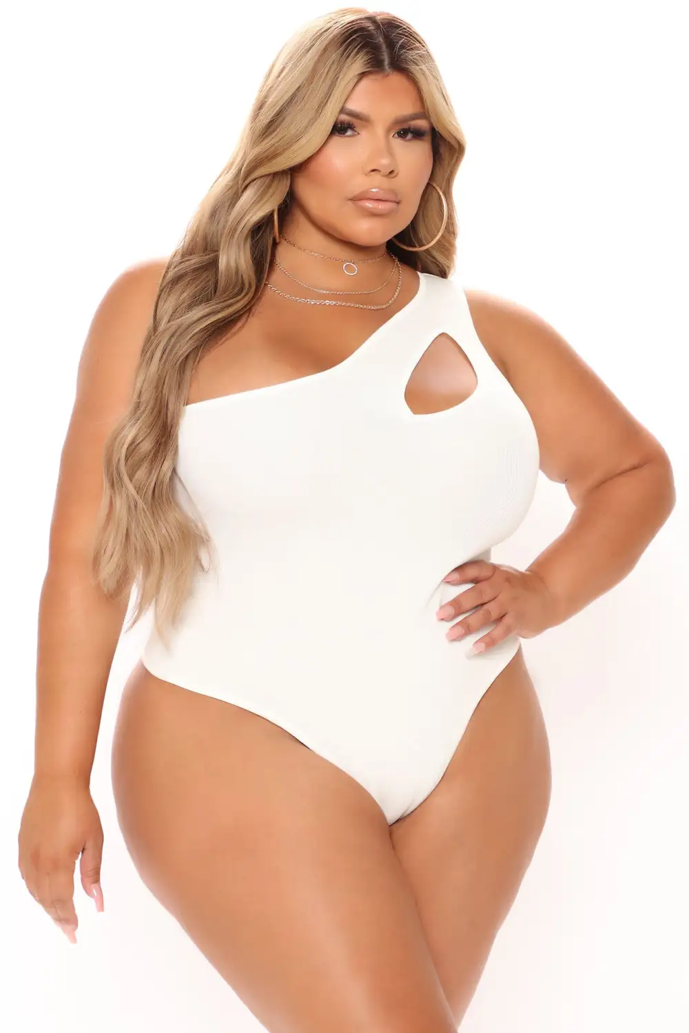 Carlie One Shoulder Bodysuit - Off White