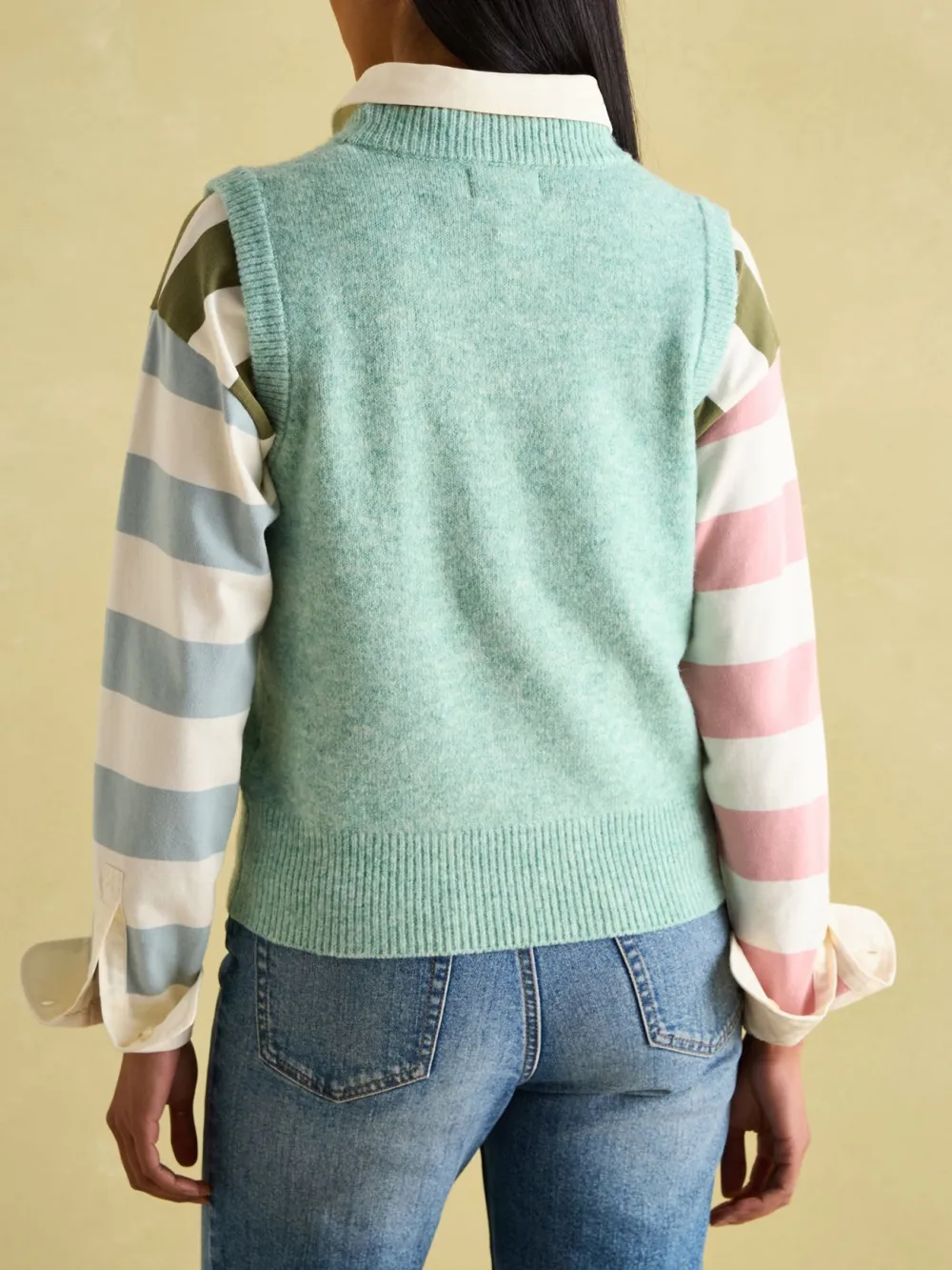 Pink Casual Style Knitted Vest