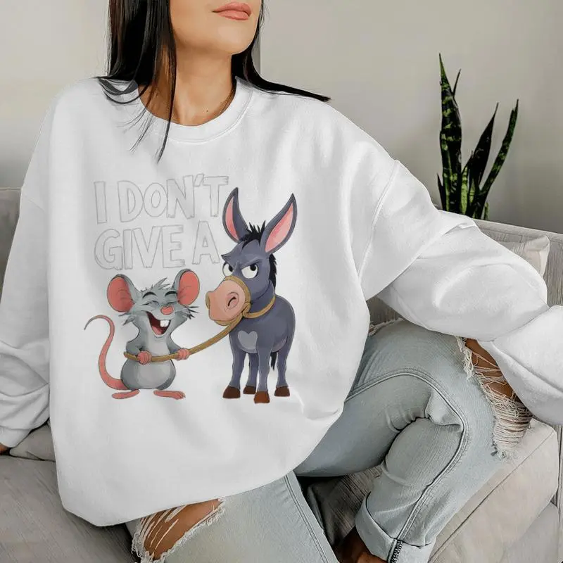 Mouse And Donkey Sarcastic Animal Women Sweatshirt