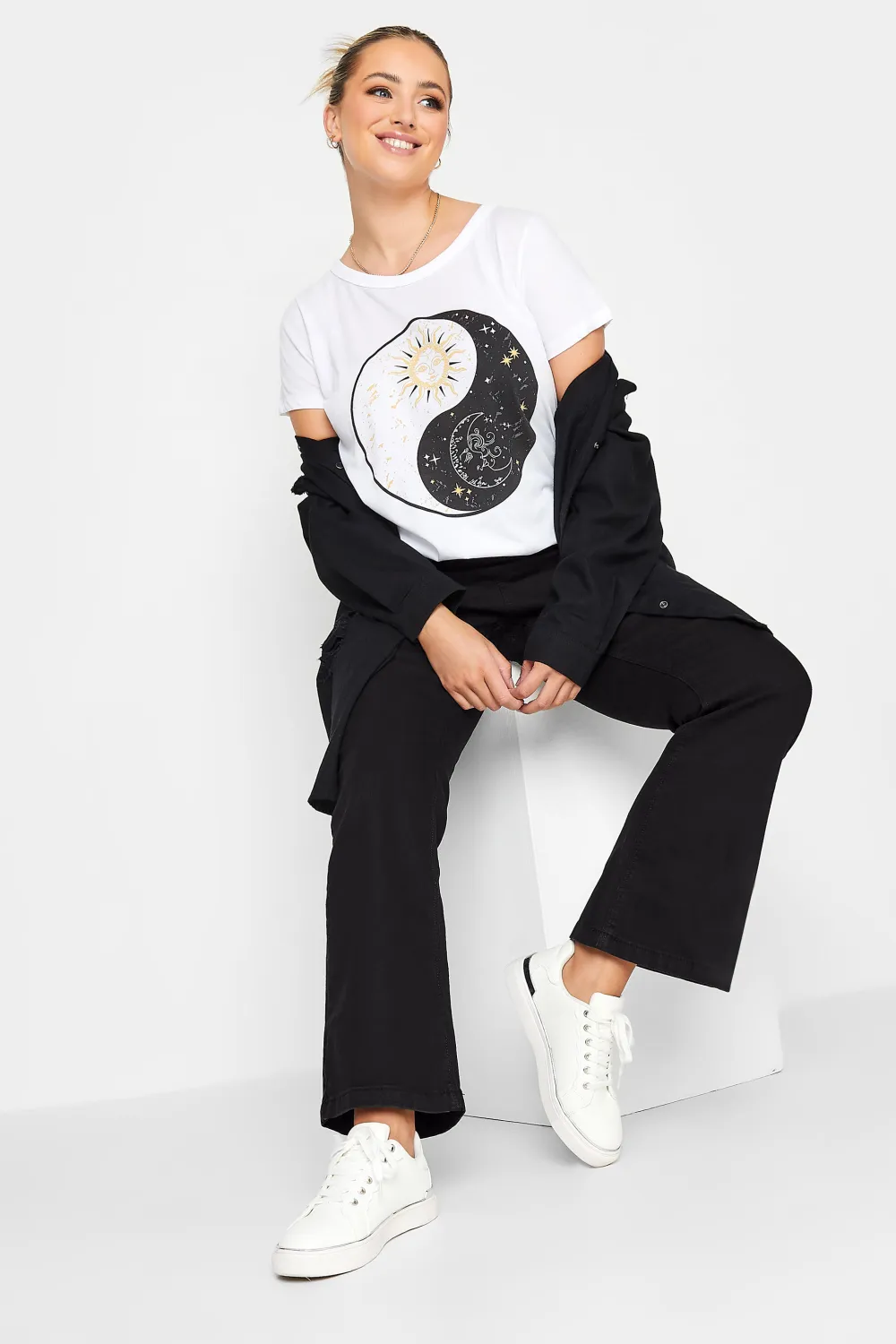 YOURS Curve Black Stretch Pull-On HANNAH Bootcut Jeggings