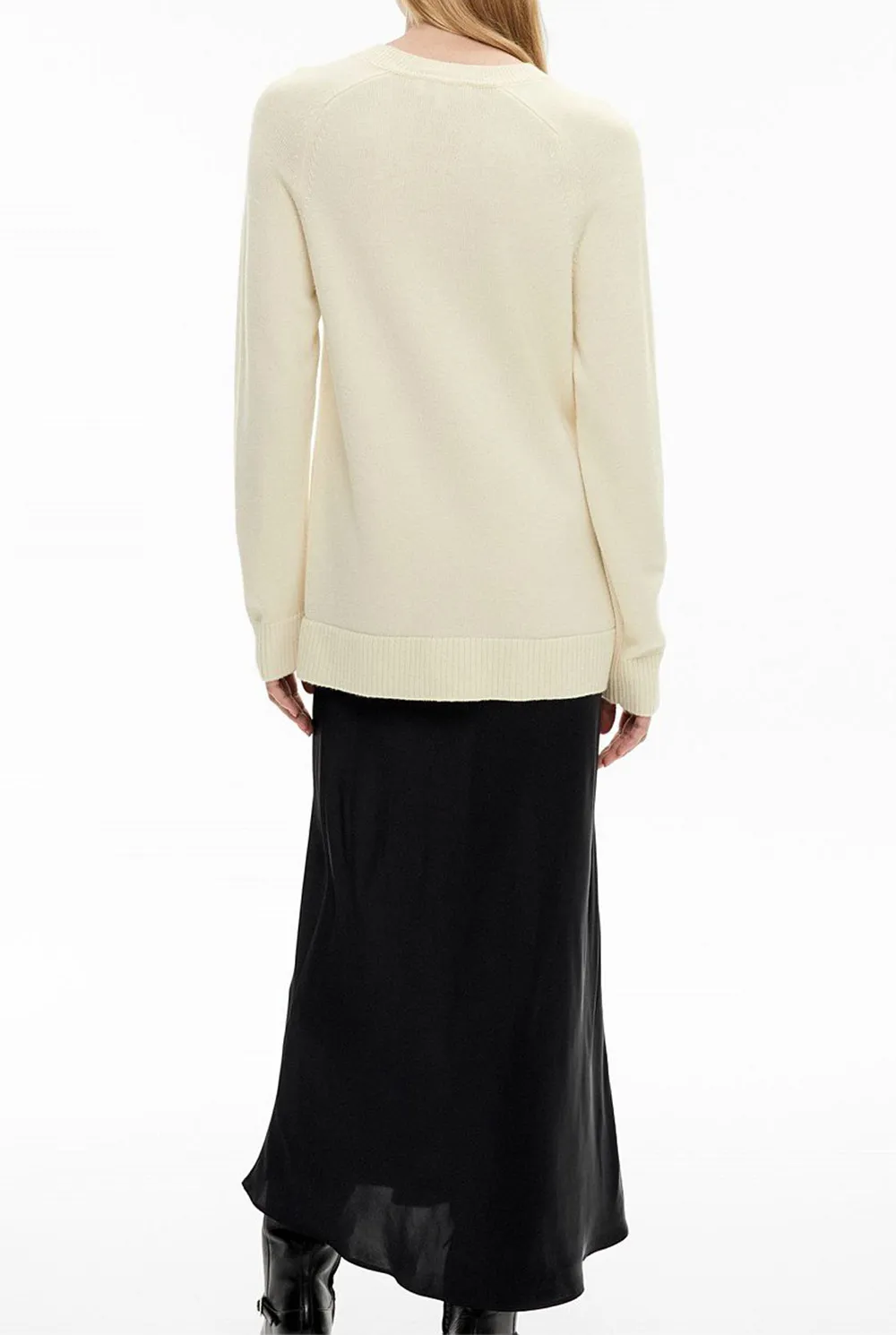 Solid-Color Knitted Wool Long Dress