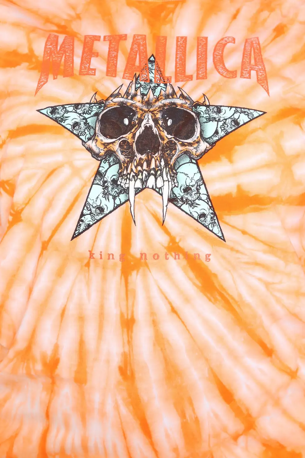 King Nothing Metallica Tie Dye Top - Orange/combo