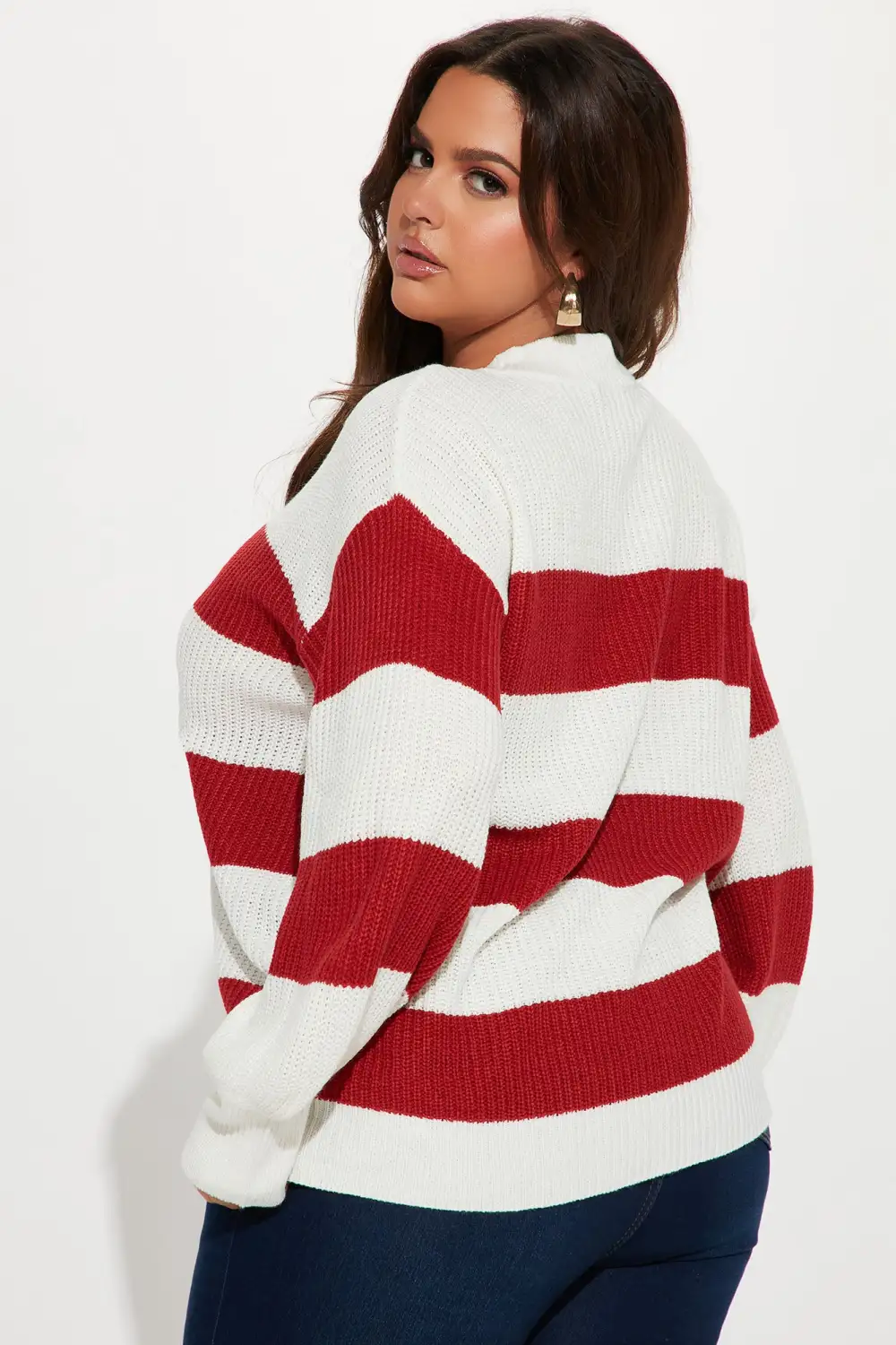 Autumn Dreams Striped Sweater - Rust/combo