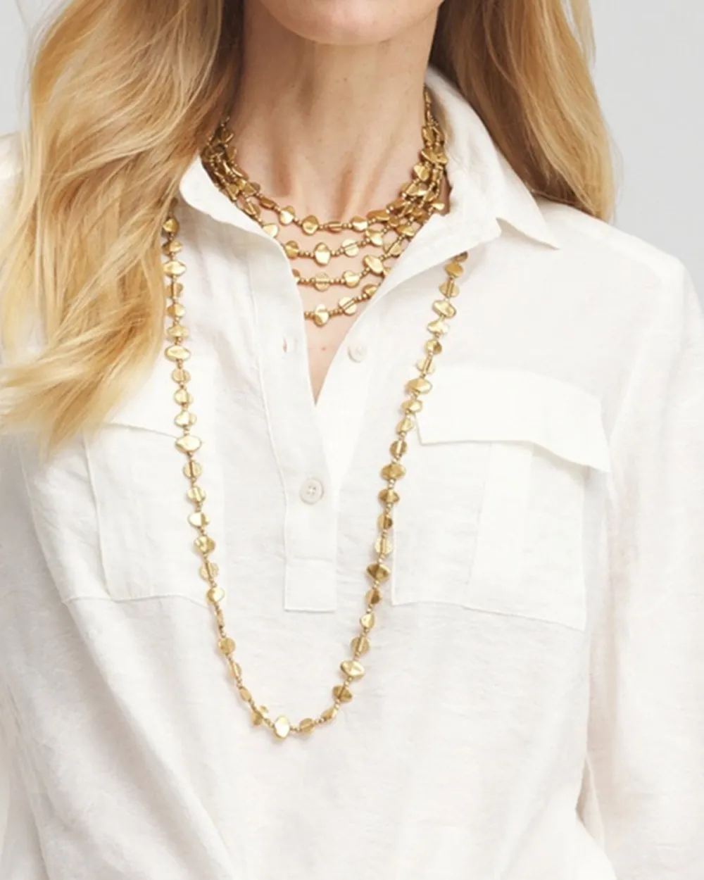 White Tie Front Long Sleeve Shirt