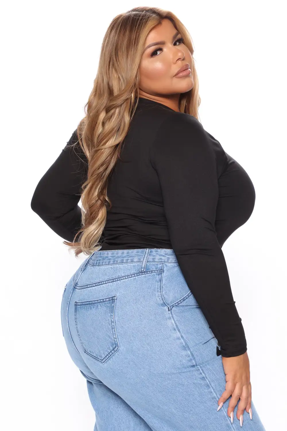 Daria Double Layered Bodysuit - Black