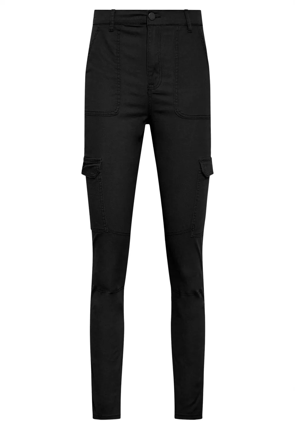LTS Tall Black Cargo Skinny Jeans