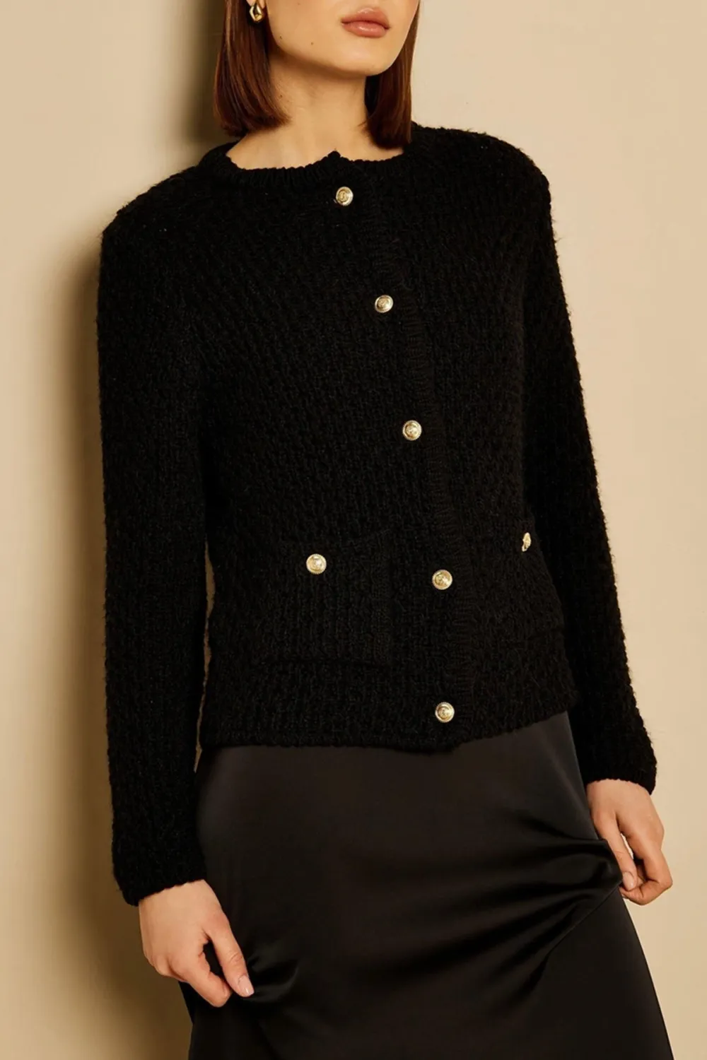 Black Premium Knitted Cardigan