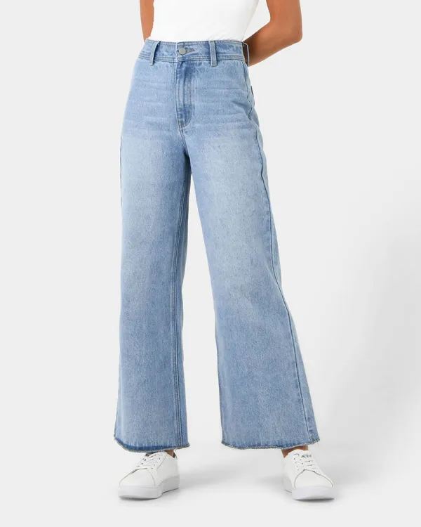 Culotte Denim Style Wide Leg Jeans